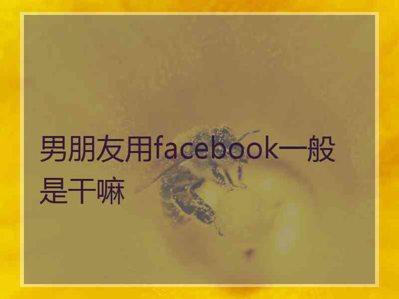 男朋友用facebook一般是干嘛