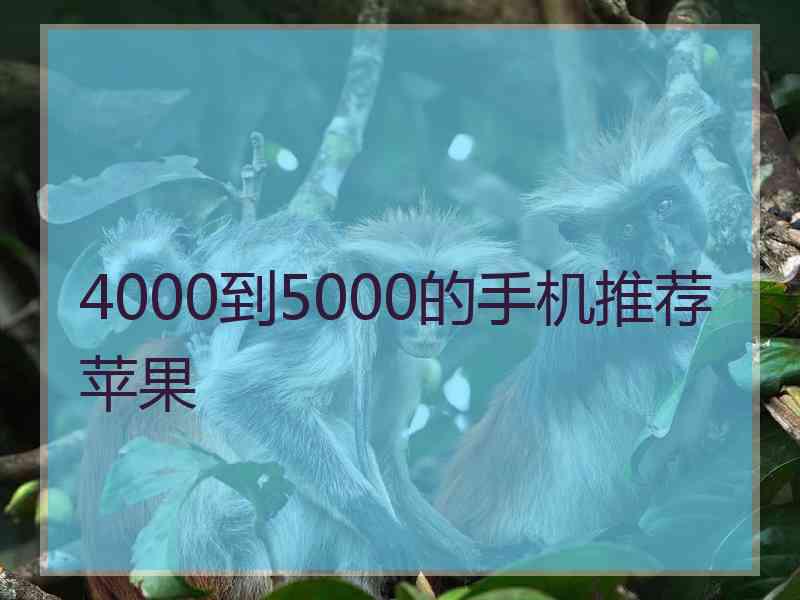 4000到5000的手机推荐苹果