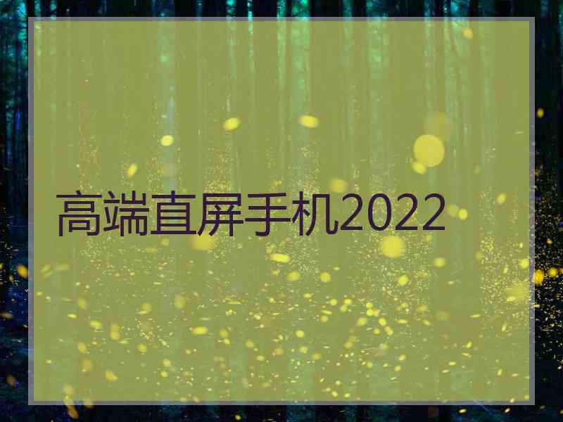 高端直屏手机2022