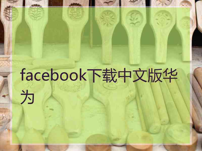 facebook下载中文版华为