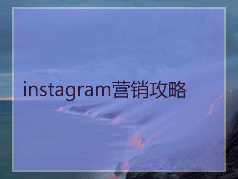 instagram营销攻略